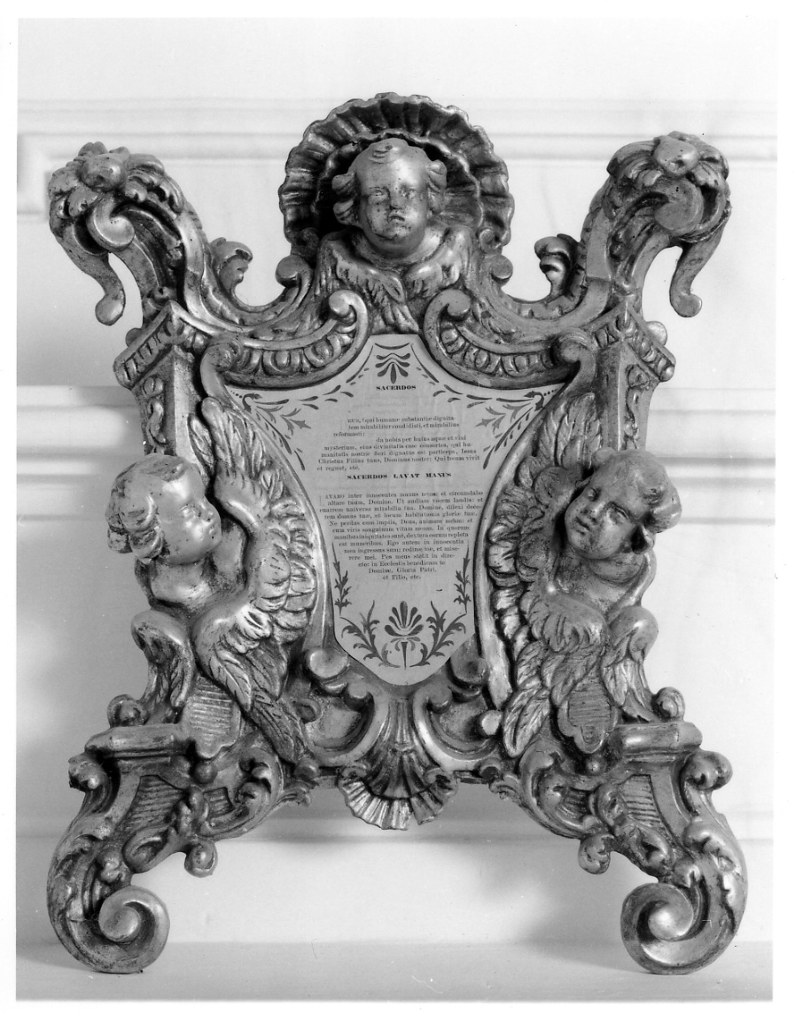 cherubini e motivi decorativi fitomorfi (cartagloria, serie) - produzione piemontese (terzo quarto sec. XVIII)