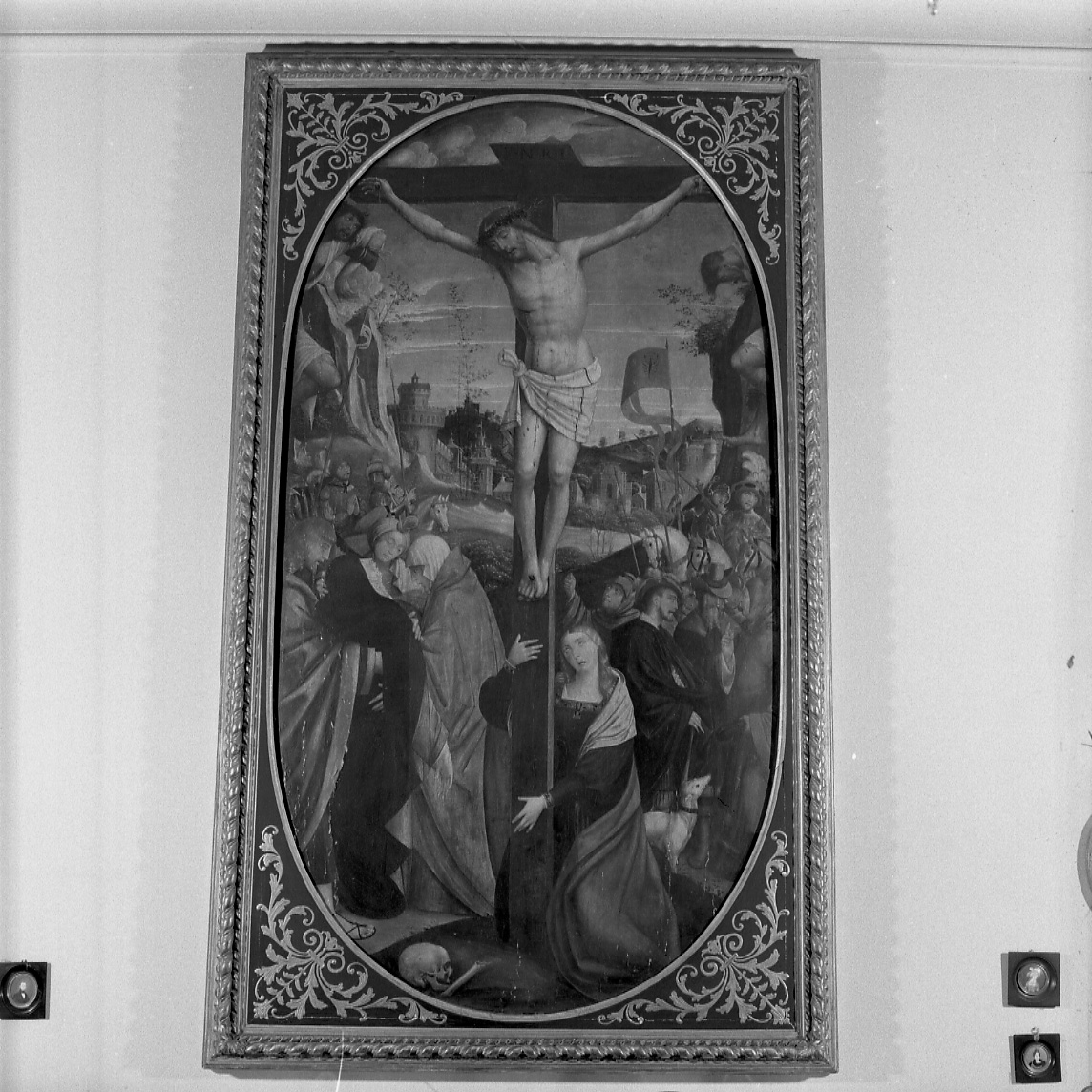 crocifissione di Cristo (dipinto, opera isolata) di Ferrari Defendente (attribuito) (primo quarto sec. XVI)