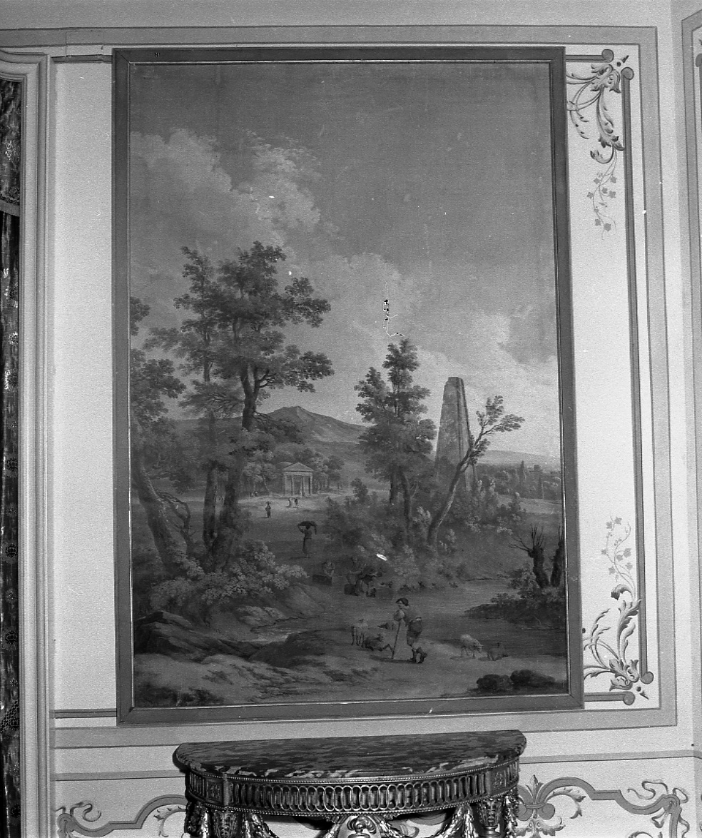 paesaggio con rovine (dipinto, opera isolata) di Martinelli Vincenzo, Fancelli Pietro (ultimo quarto sec. XVIII)