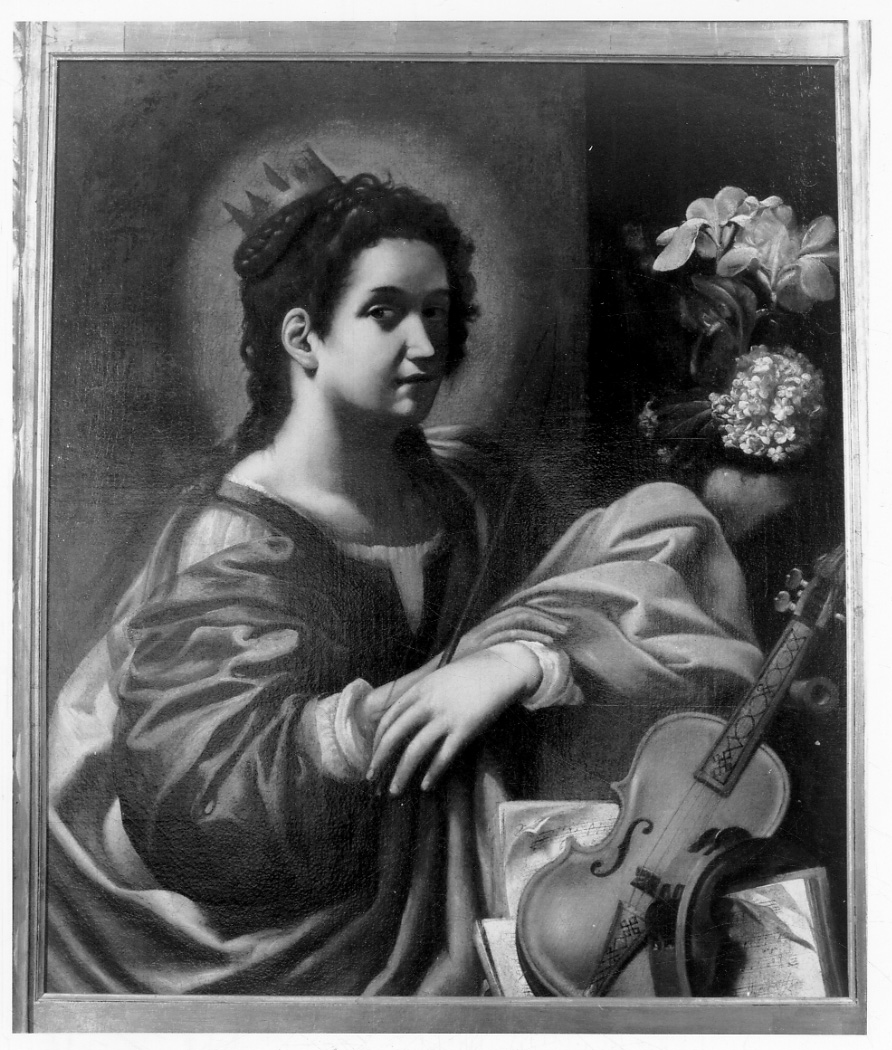 Santa Cecilia (dipinto, opera isolata) di Salini Tommaso detto Mao Salini (primo quarto sec. XVII)