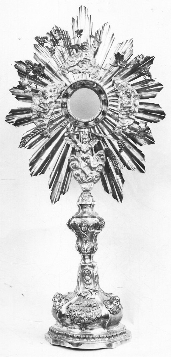 ostensorio - a raggiera, opera isolata - bottega milanese (sec. XVIII)