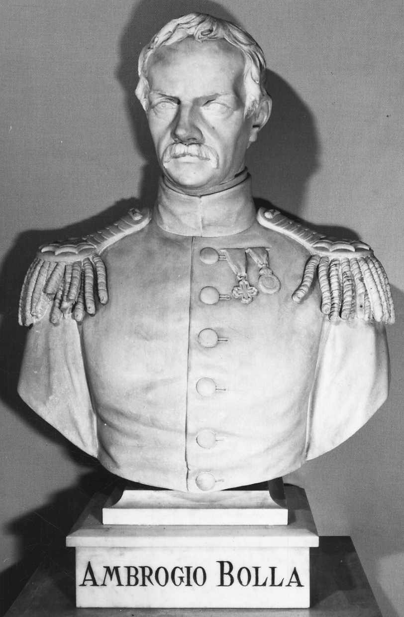 busto ritratto di Ambrogio Bolla (busto, opera isolata) di Simonetta Silvestro (terzo quarto sec. XIX)