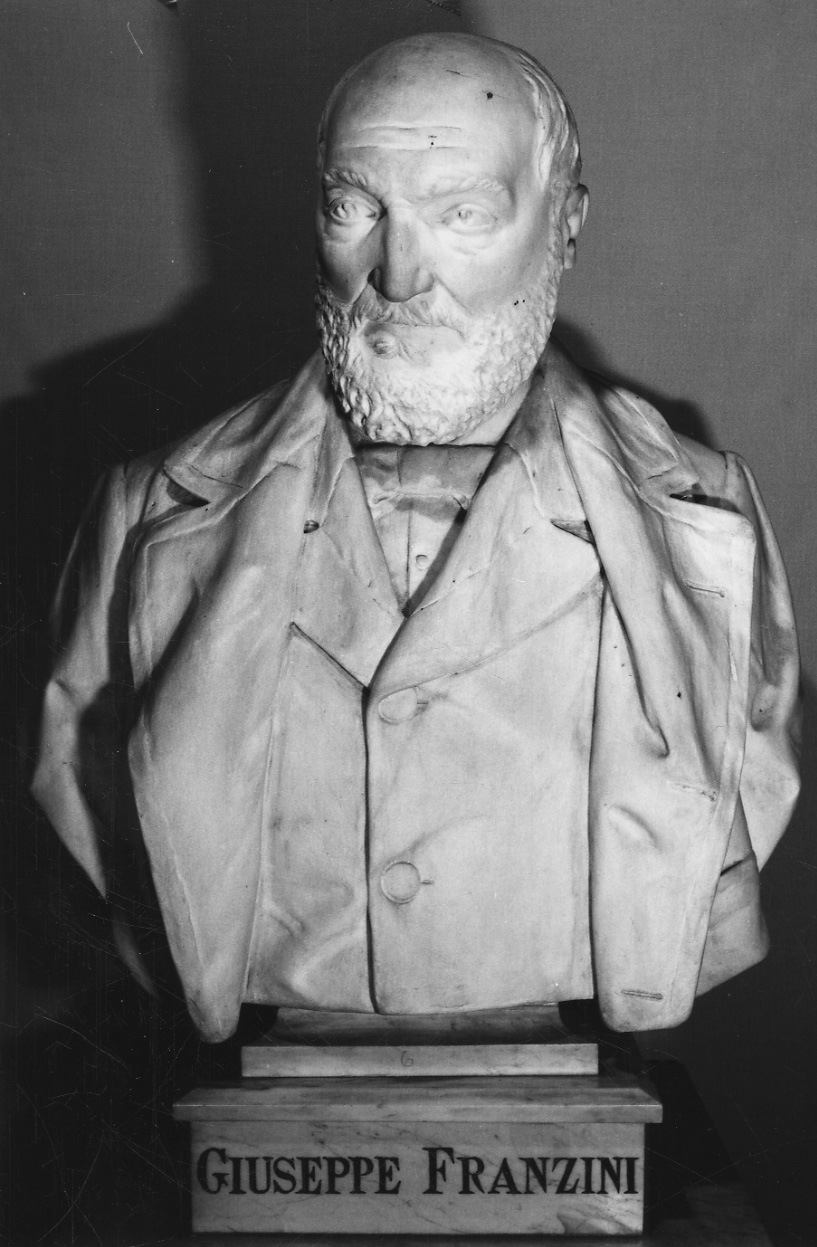 busto ritratto di Giuseppe Franzini (busto, opera isolata) di Brusaglino Ferdinando (fine sec. XIX)