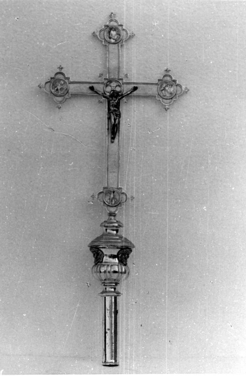 Cristo crocifisso (croce processionale, opera isolata) - produzione piemontese (inizio sec. XX)