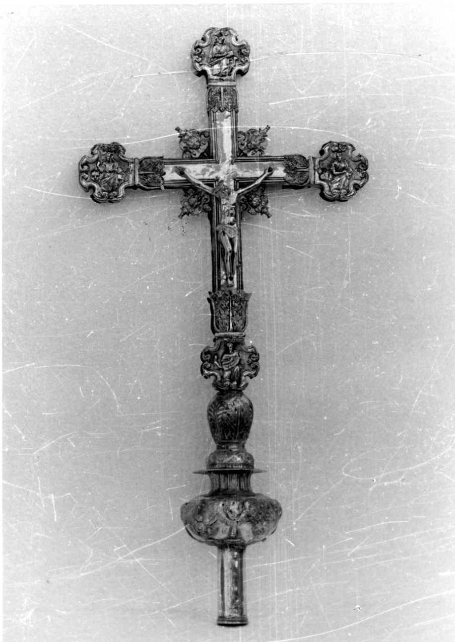 Cristo crocifisso (croce processionale, opera isolata) - bottega piemontese (sec. XVIII)