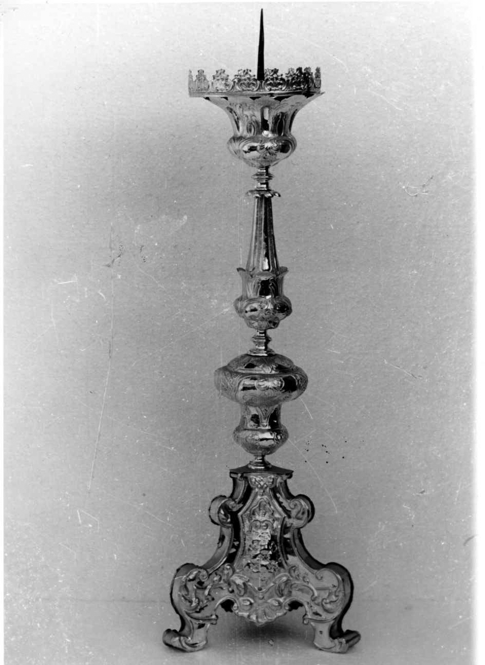 candeliere, serie - bottega piemontese (metà sec. XVIII)