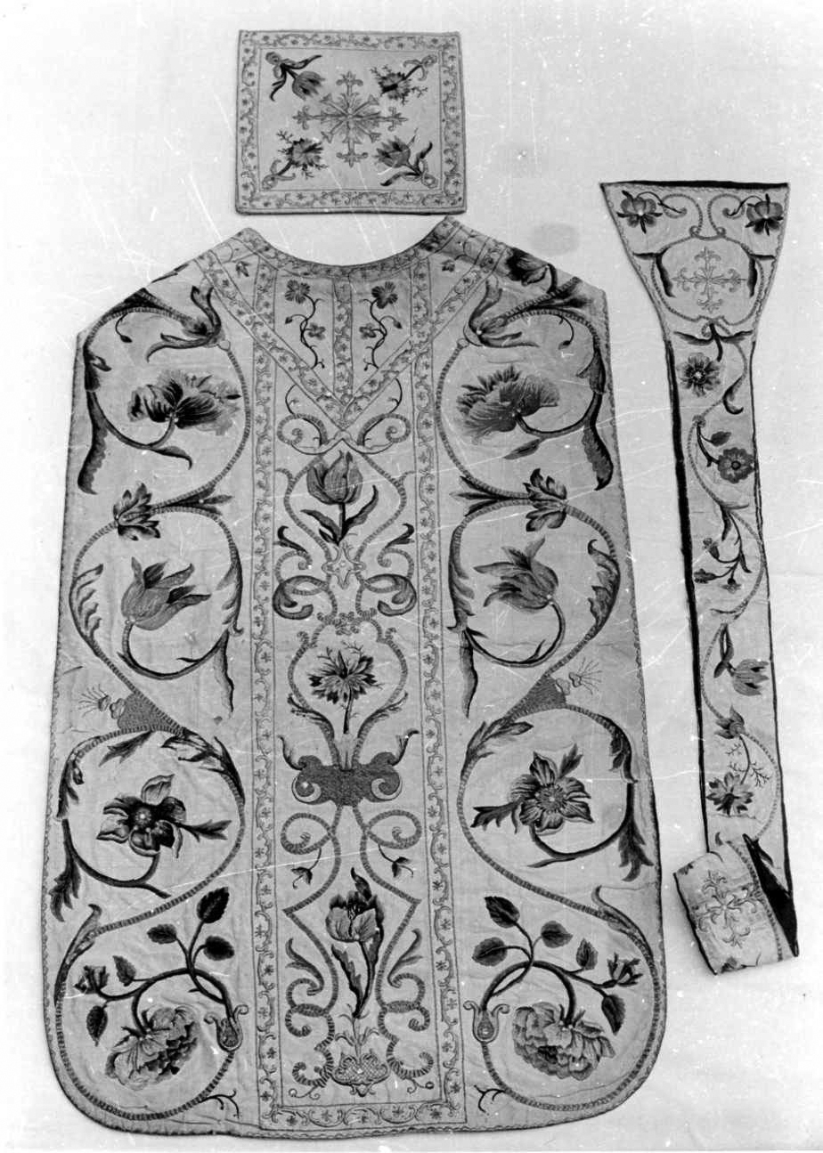 paramento liturgico, insieme - manifattura italiana (inizio sec. XIX)