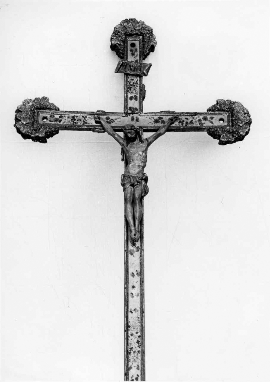Cristo crocifisso (croce processionale, opera isolata) - bottega piemontese (sec. XVIII)