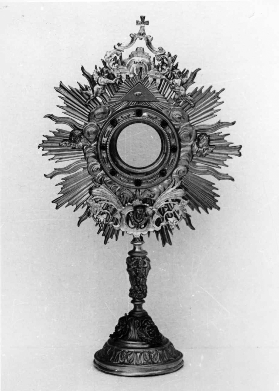 ostensorio - a raggiera, opera isolata - bottega lombardo-piemontese (sec. XIX)