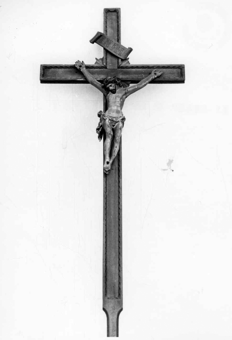 Cristo crocifisso (croce processionale, opera isolata) - bottega piemontese (fine sec. XVIII, sec. XIX)