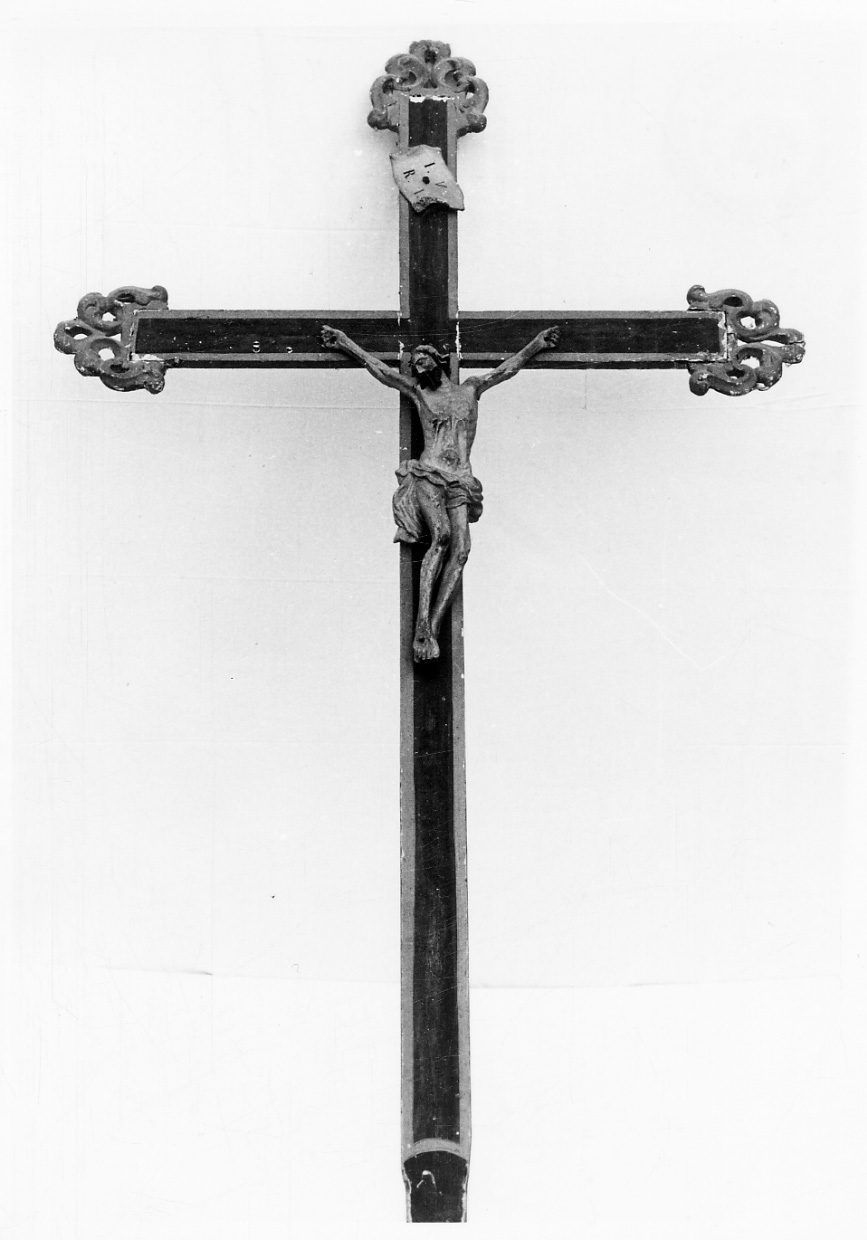 Cristo crocifisso (croce processionale, opera isolata) - bottega piemontese (sec. XVIII)