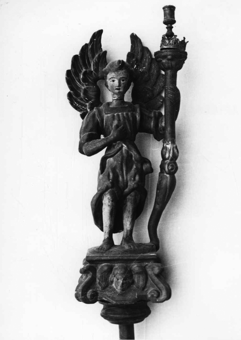 angelo reggicandelabro (candelabro - a statuetta, coppia) - bottega piemontese (sec. XVIII)