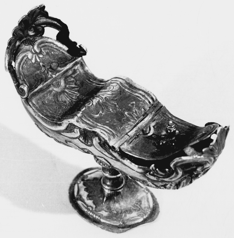 navicella portaincenso, opera isolata - bottega ligure (prima metà sec. XVIII)