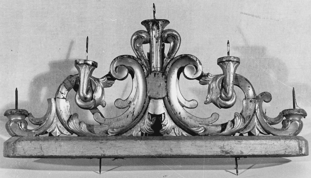 candelabro, opera isolata - bottega piemontese (secc. XIX/ XX)
