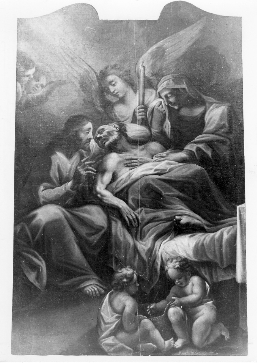 morte di San Giuseppe (dipinto, opera isolata) di Licino Giovanni Battista (attribuito) (secondo quarto sec. XVIII)