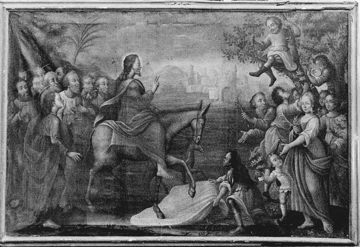 entrata di Cristo in Gerusalemme (dipinto, opera isolata) di Saletta Giovanni Tommaso (terzo quarto sec. XVIII)