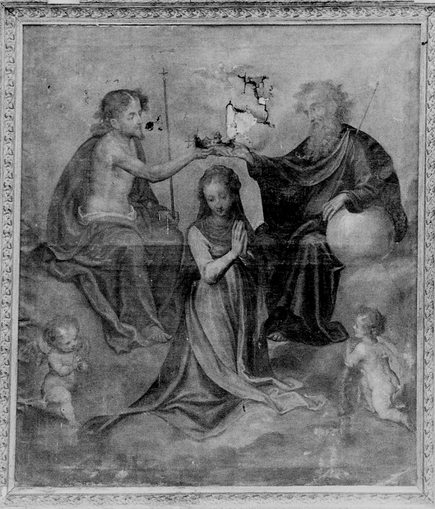 incoronazione di Maria Vergine (dipinto, opera isolata) di Caccia Guglielmo detto Moncalvo (cerchia) (primo quarto sec. XVII)