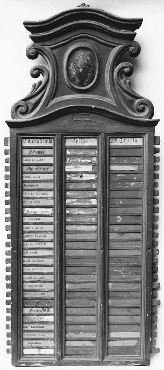 Trinità (tabella di confraternita, opera isolata) - bottega piemontese (prima metà sec. XVIII)