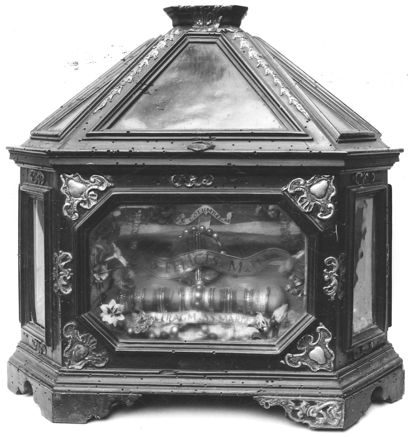 reliquiario a teca - a urna - bottega lombarda (inizio sec. XVIII)