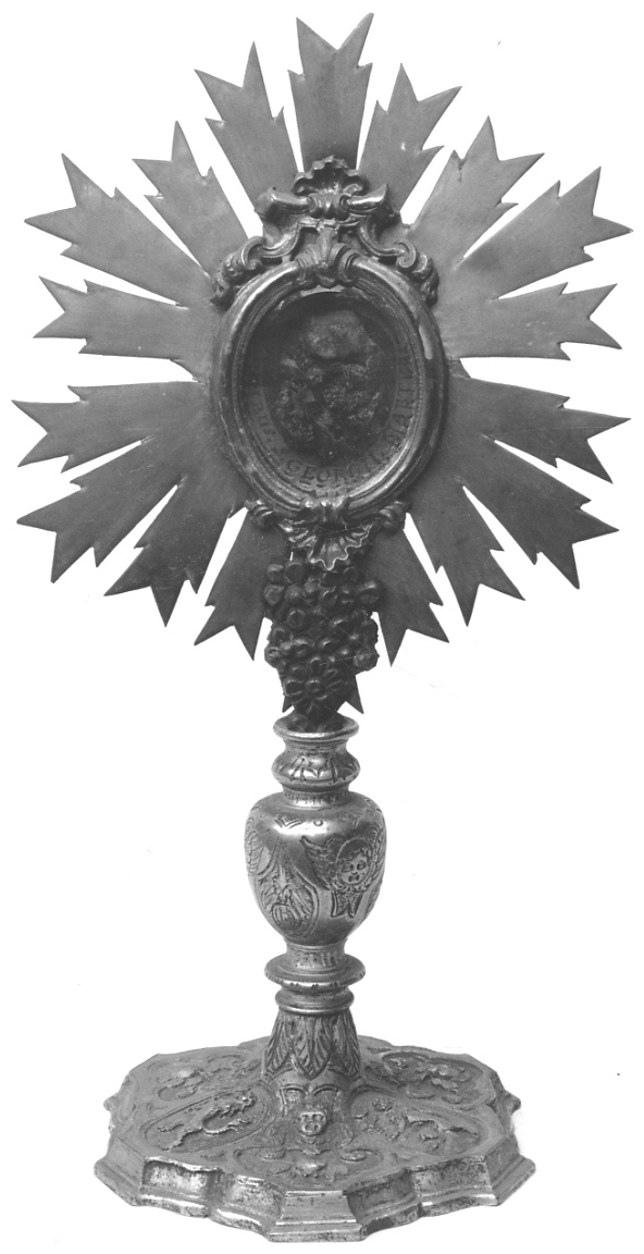 reliquiario - a ostensorio, opera isolata - bottega lombardo-piemontese (prima metà sec. XVII, sec. XVIII, sec. XIX)