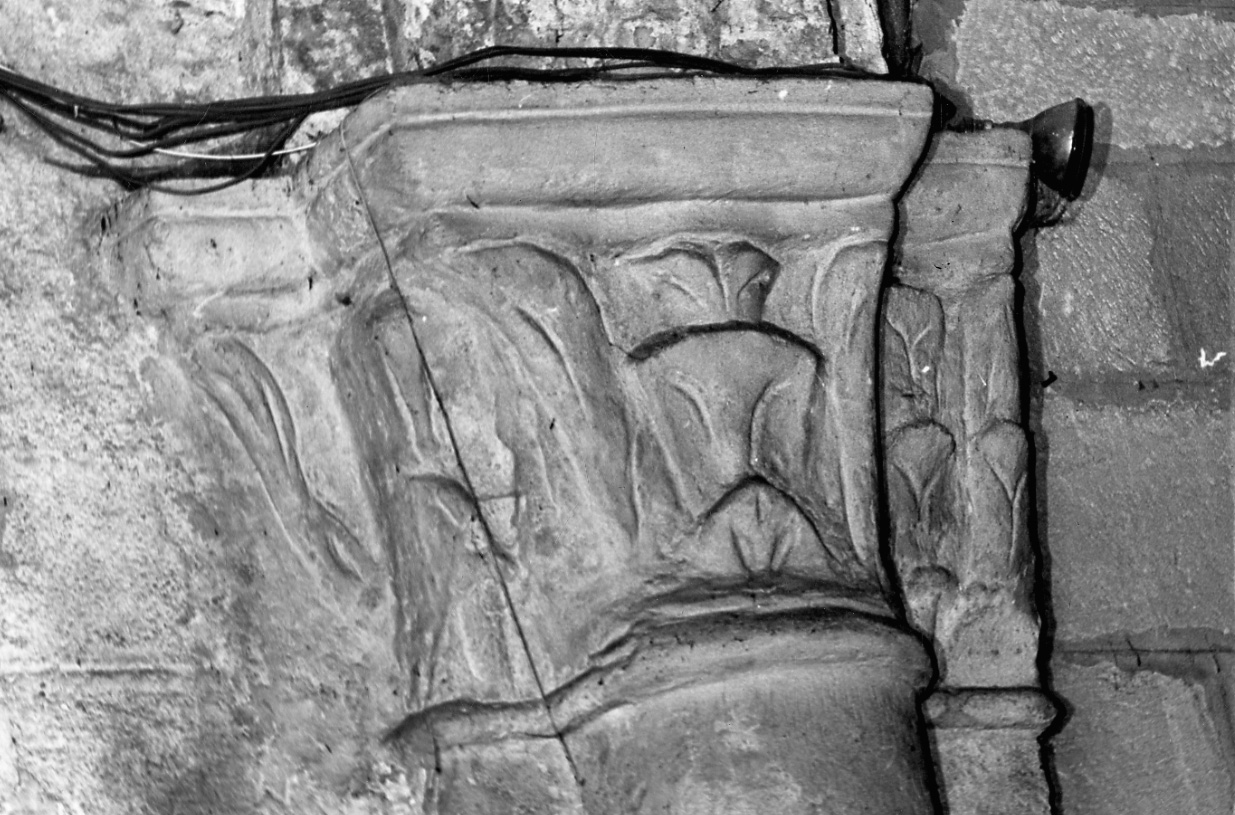 semicapitello, opera isolata - bottega liguro-lombarda (seconda metà sec. XII)