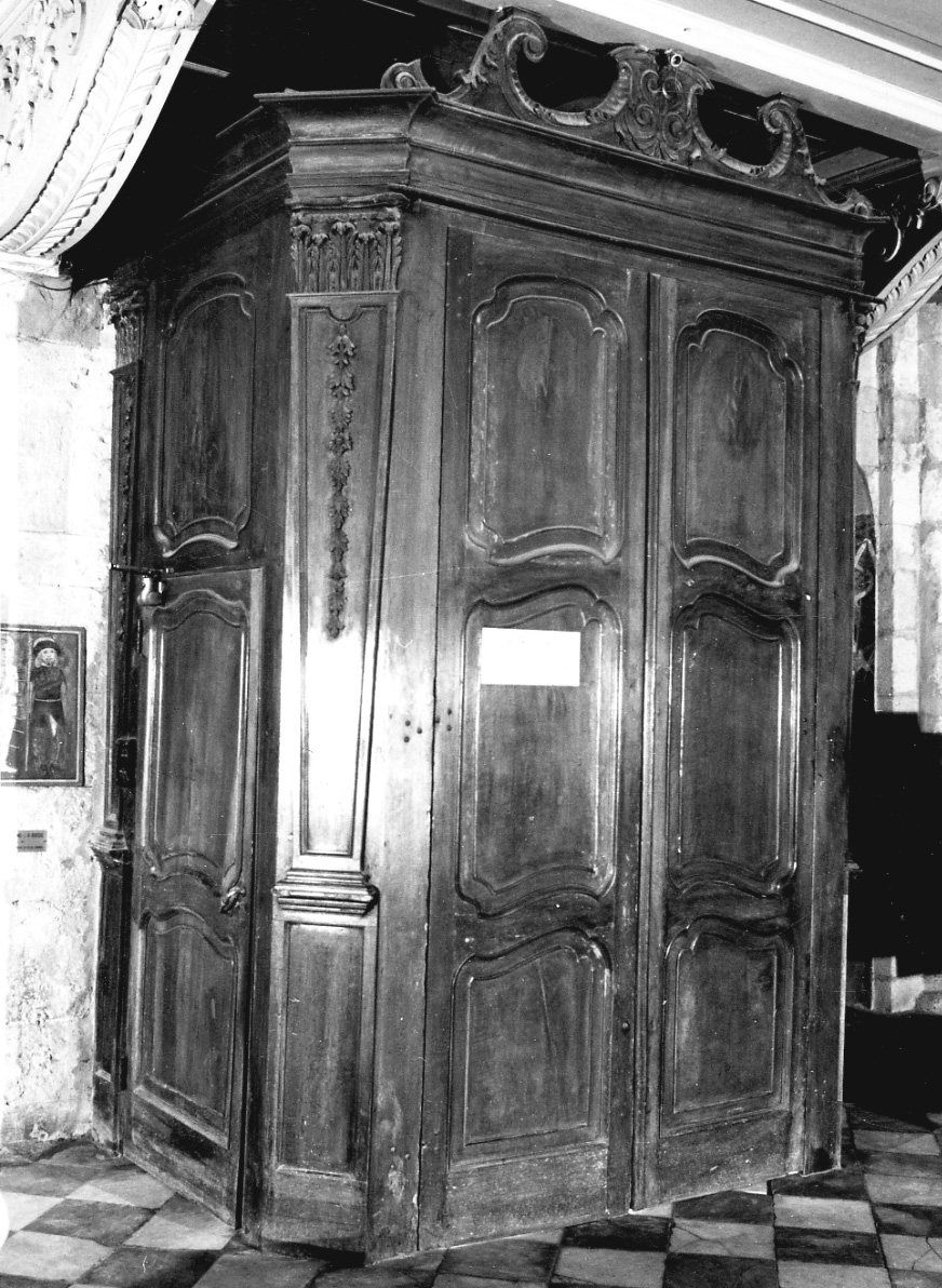 bussola d'ingresso, opera isolata - bottega italiana (seconda metà sec. XIX)