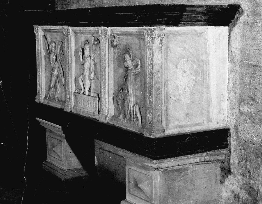 sarcofago - a cassa, opera isolata - bottega liguro-lombarda (fine sec. XV)