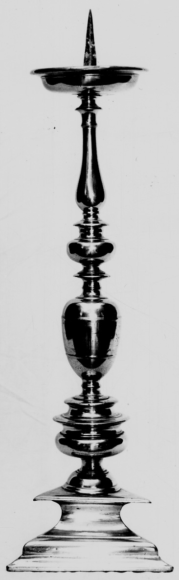 candeliere da chiesa, insieme - bottega italiana (seconda metà sec. XVIII)