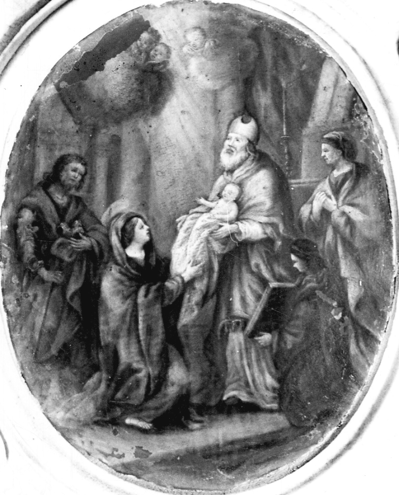 presentazione di Gesù al tempio (dipinto, elemento d'insieme) di Migliori (scuola) (terzo quarto sec. XVIII)