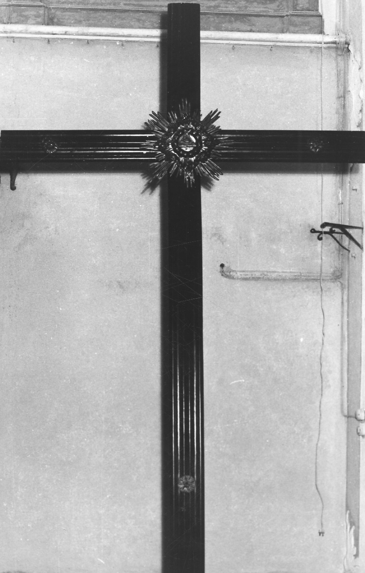 croce processionale, elemento d'insieme - bottega piemontese (fine/inizio, prima metà, prima metà secc. XVIII/ XIX, sec. XIX, sec. XX)