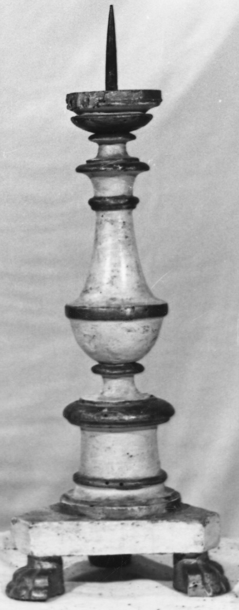 candeliere da chiesa, serie - bottega liguro-piemontese (inizio sec. XIX)