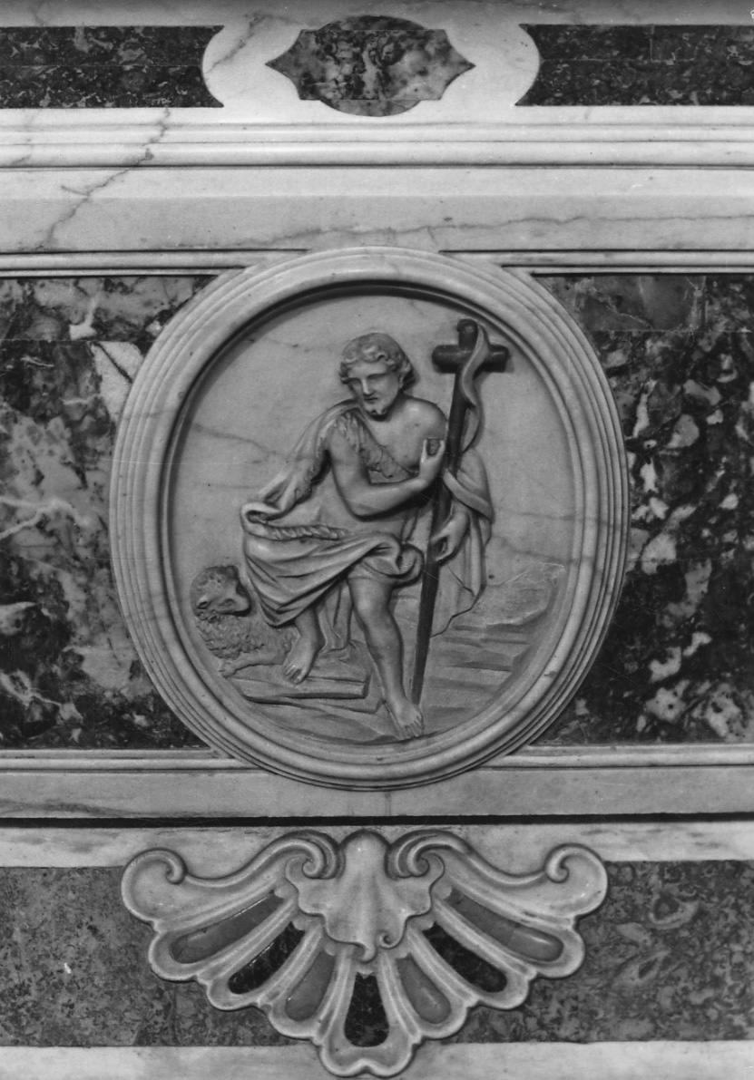 San Giovanni Battista (rilievo, elemento d'insieme) - bottega ligure (ultimo quarto sec. XVIII)