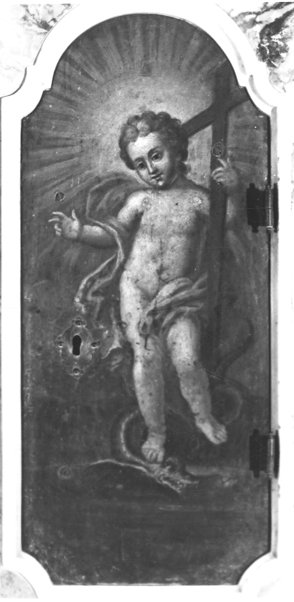 Gesù Bambino che porta la croce (dipinto, elemento d'insieme) di Solaro Cristoforo (metà sec. XIX)