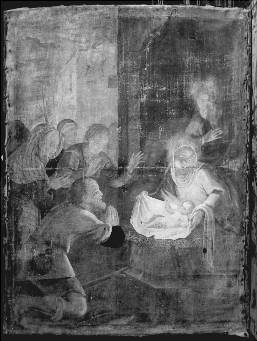 adorazione dei pastori (dipinto, opera isolata) - ambito lombardo (prima metà sec. XVII)