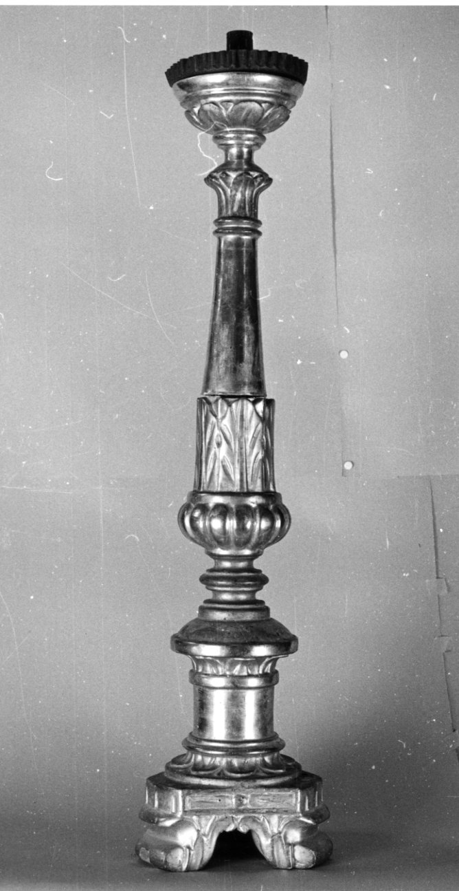 candeliere da chiesa, insieme di Castagna Carlo (metà sec. XIX)