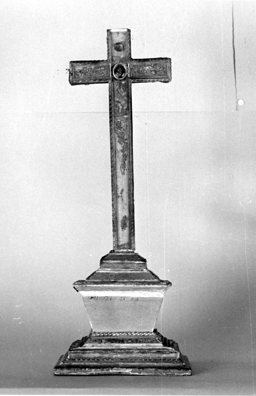 reliquiario - a croce, opera isolata - bottega italiana (secondo quarto sec. XVIII)
