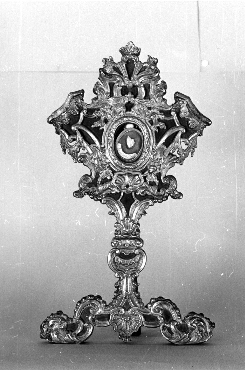 reliquiario - a ostensorio, opera isolata - bottega lombardo-piemontese (metà sec. XVIII)