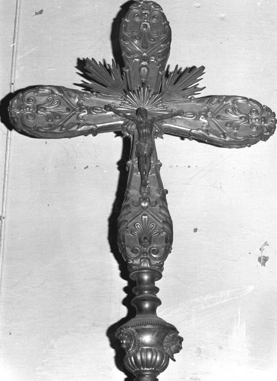 Cristo crocifisso (croce processionale, opera isolata) - bottega ligure (seconda metà sec. XVII)