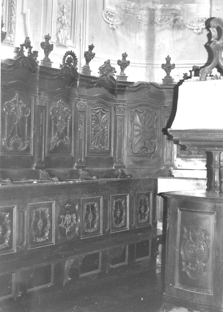 stalli del coro, opera isolata - bottega piemontese (sec. XVIII)