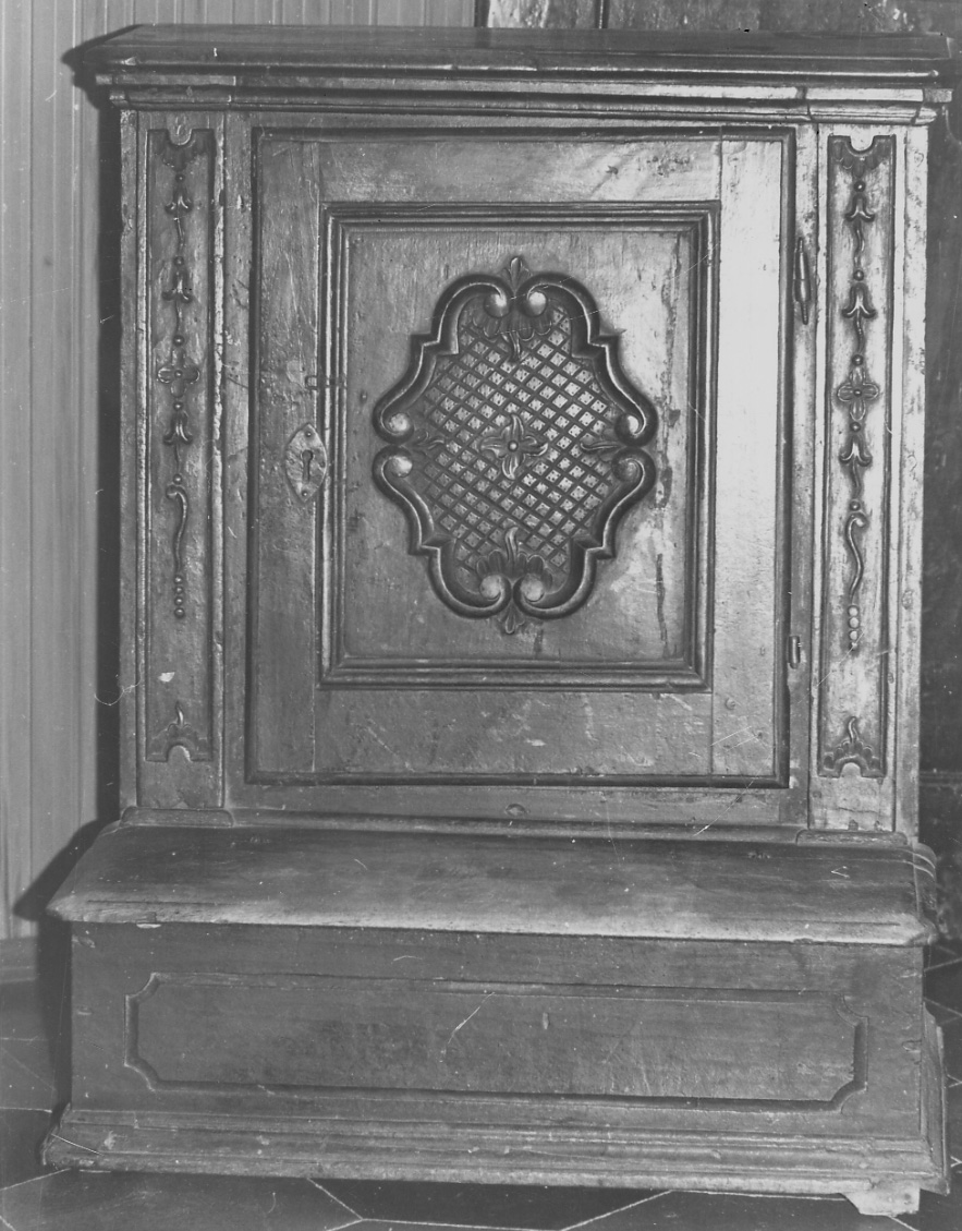 inginocchiatoio, opera isolata - bottega piemontese (sec. XVII)