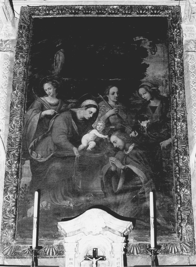 Madonna del Carmelo e santi (dipinto, opera isolata) - ambito lombardo (prima metà sec. XVII)