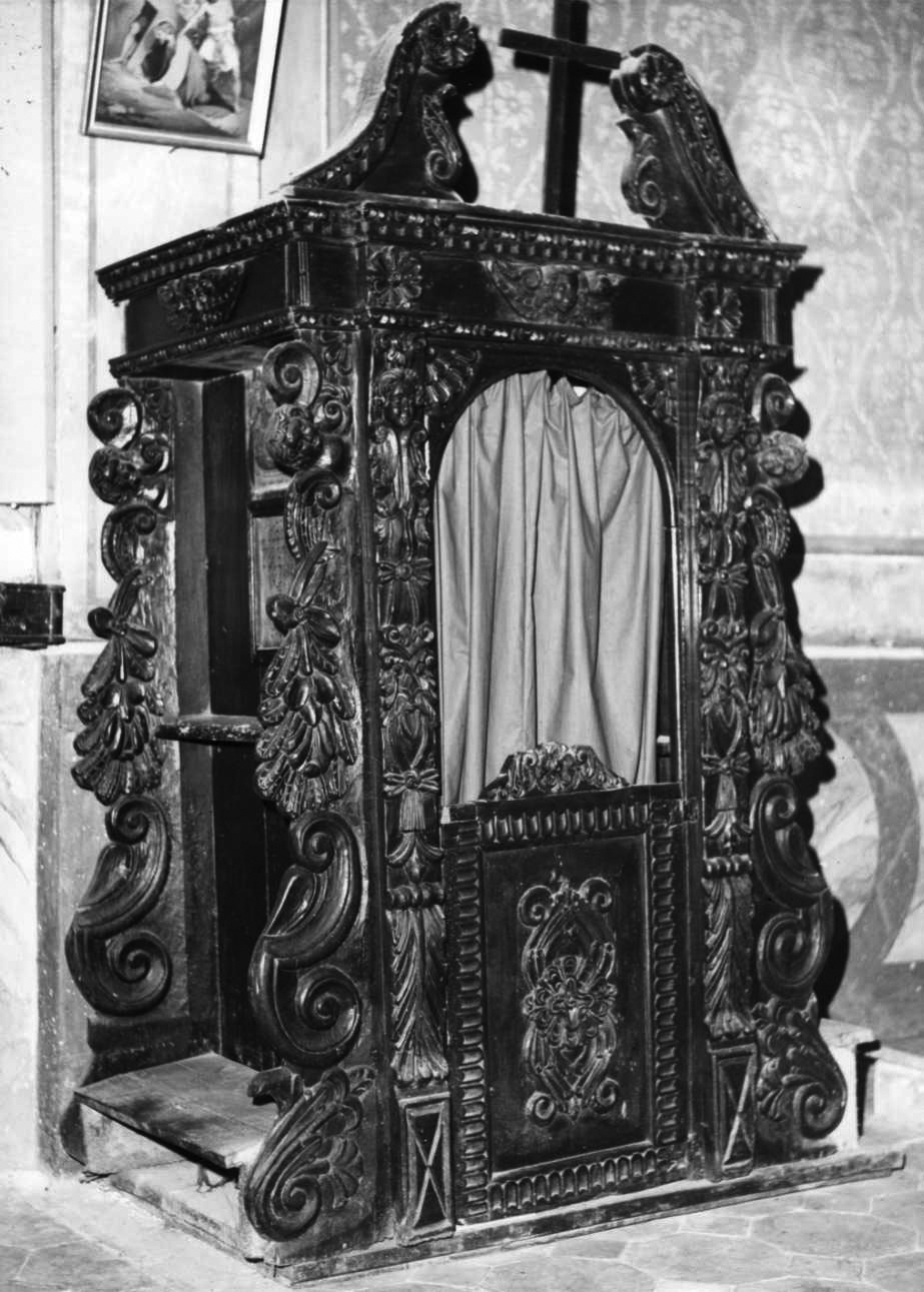 confessionale, opera isolata - bottega liguro-piemontese (metà sec. XVII)