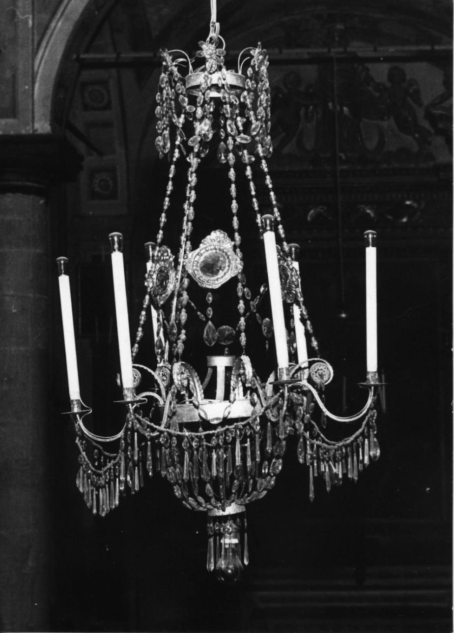 lampadario - a bracci, serie - bottega Italia settentrionale (sec. XIX)