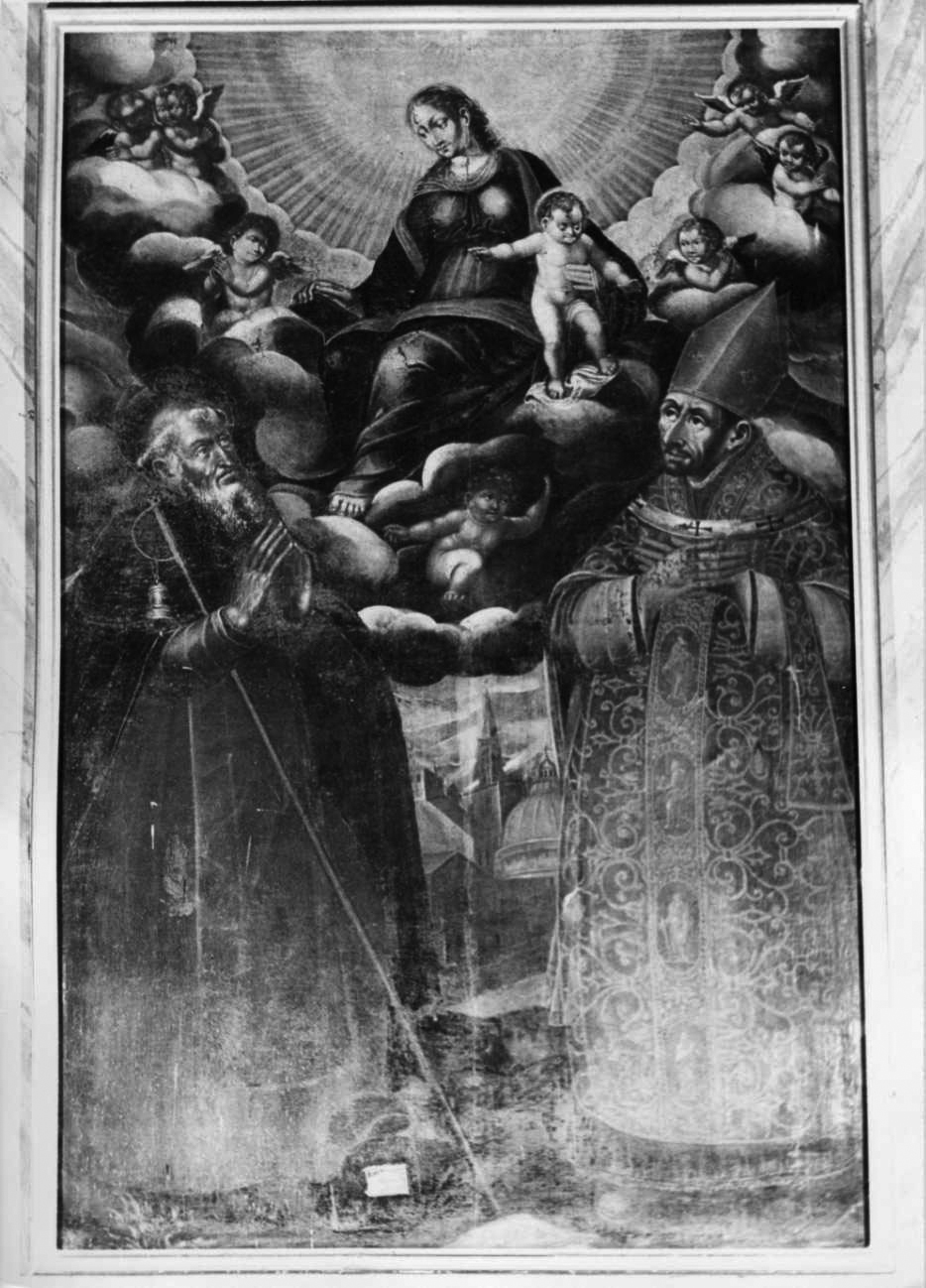 Madonna con Bambino e Santi (pala d'altare, opera isolata) - ambito ligure-piemontese (primo quarto sec. XVII)