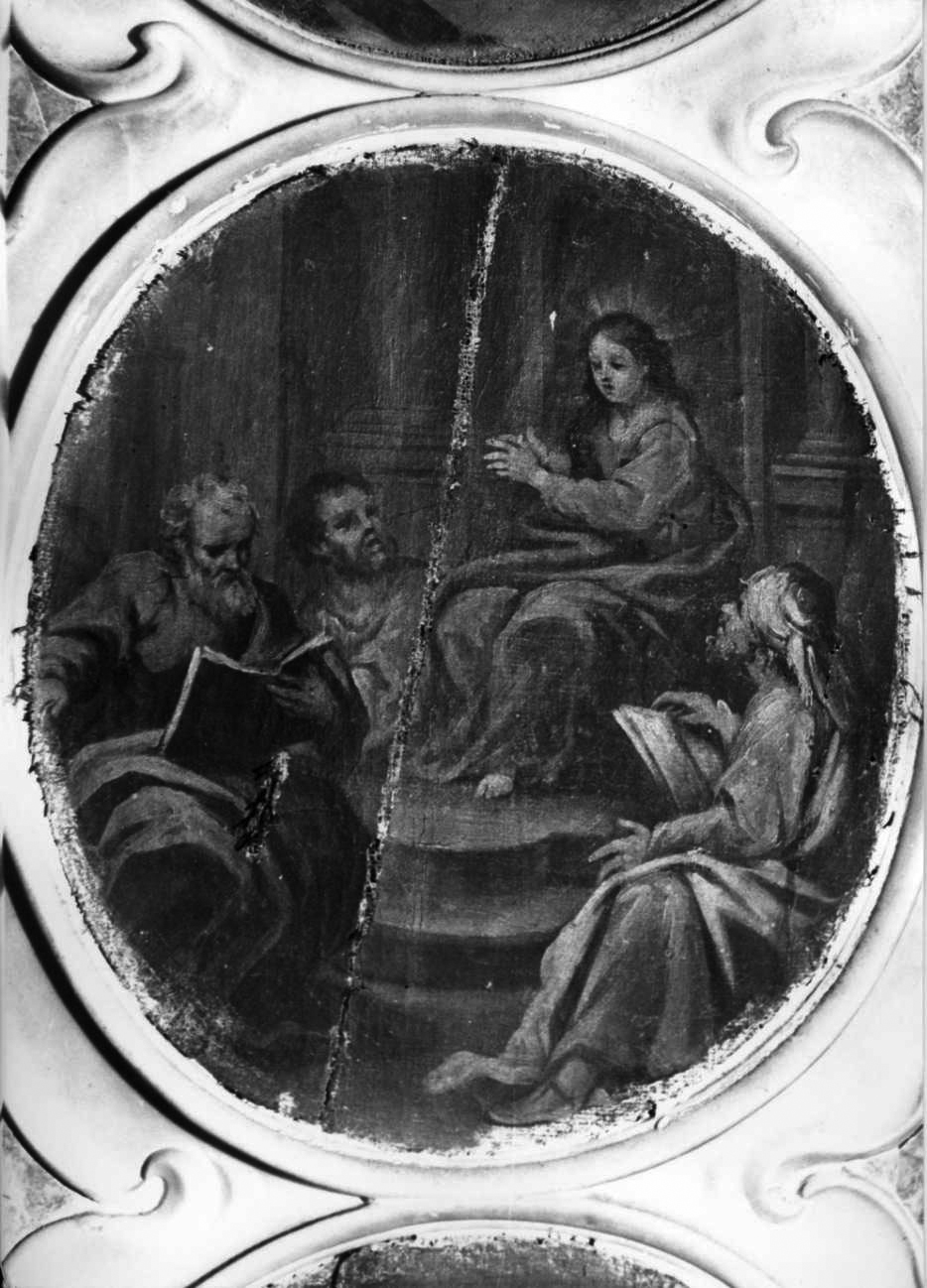 disputa di Gesù con i dottori nel tempio (dipinto, elemento d'insieme) di Gandolfi Giorgio (metà sec. XVIII)