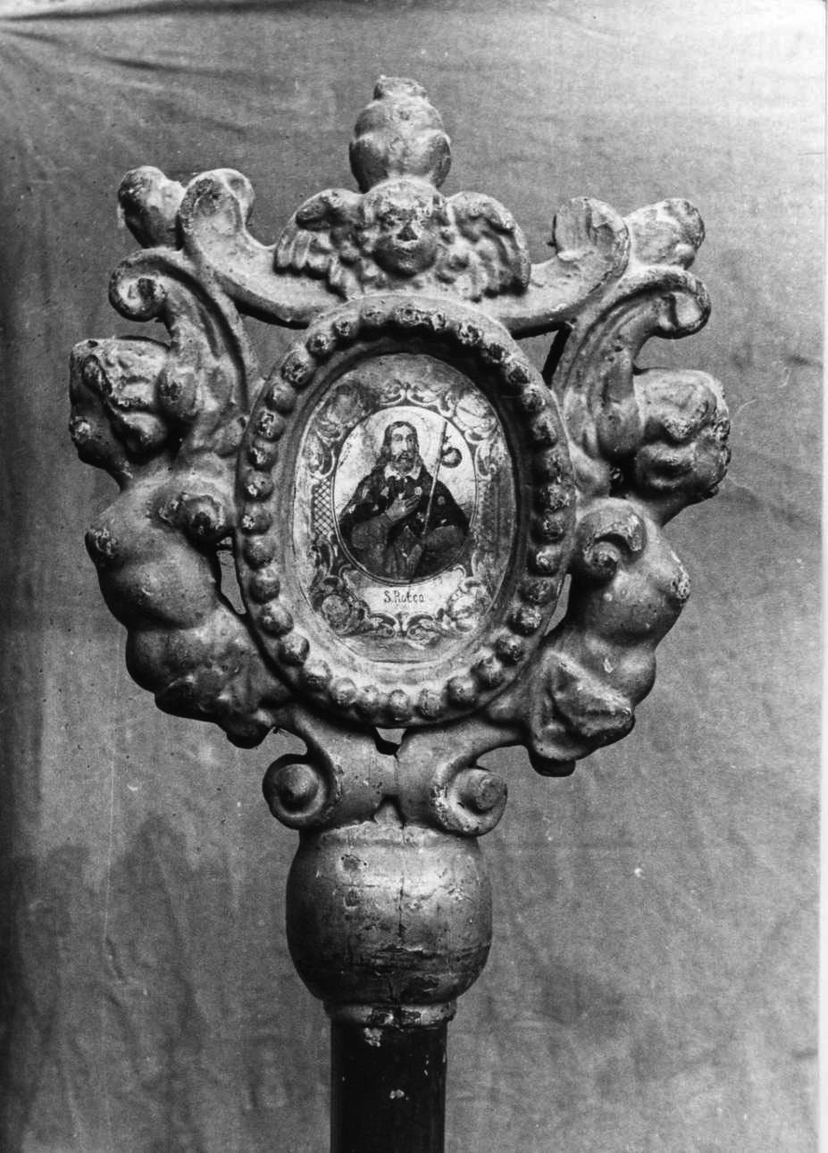San Rocco (santino, elemento d'insieme) - bottega Italia nord-occidentale (sec. XIX)