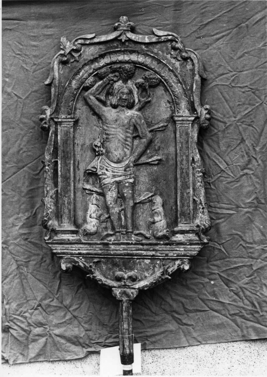 San Sebastiano (decorazione plastica, elemento d'insieme) - bottega piemontese (sec. XVI)