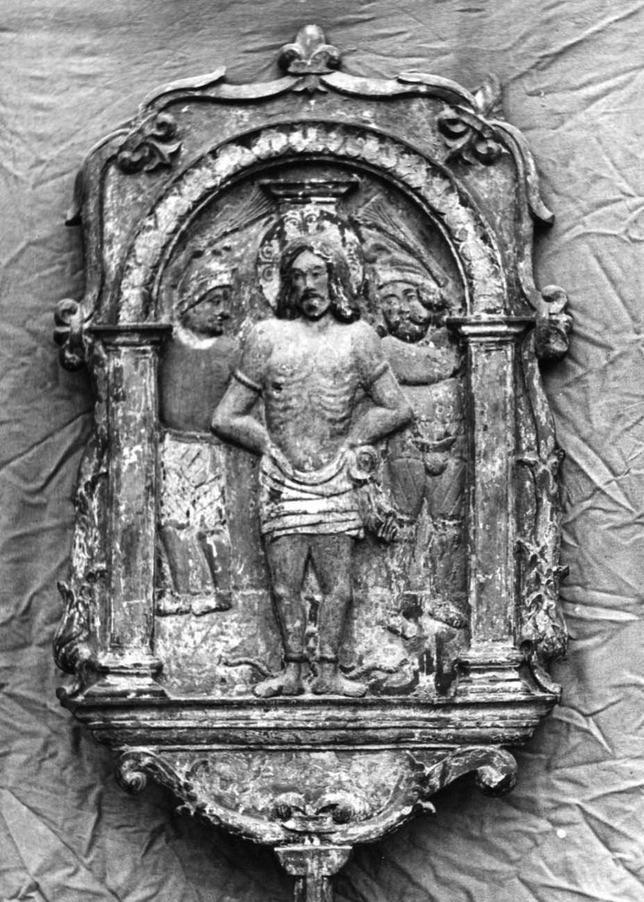 flagellazione di Cristo (decorazione plastica, elemento d'insieme) - bottega piemontese (sec. XVI)