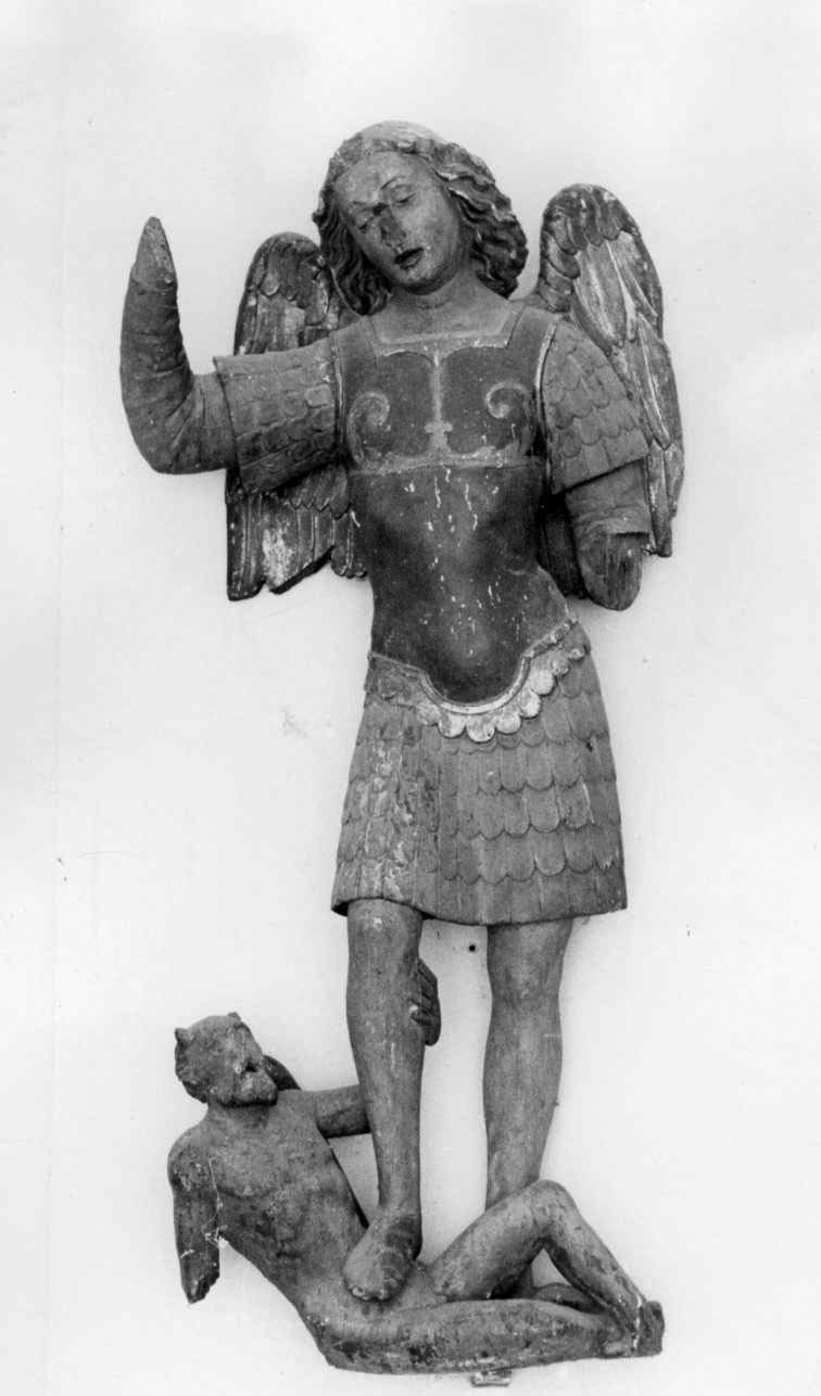 San Michele Arcangelo (statua, opera isolata) - bottega lombardo-piemontese (prima metà sec. XVI)