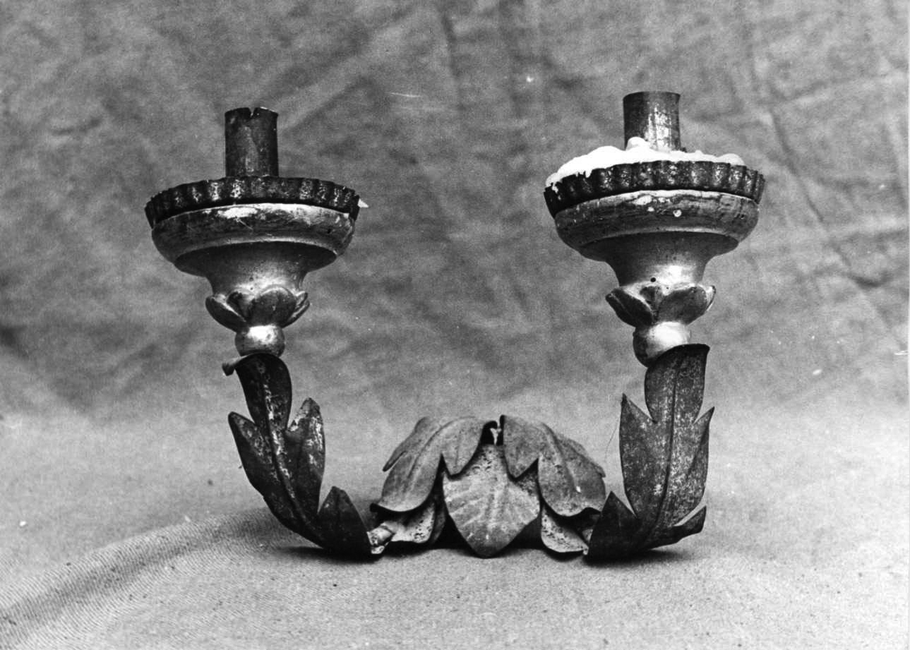 candeliere da parete, opera isolata - bottega vercellese (metà sec. XVIII)